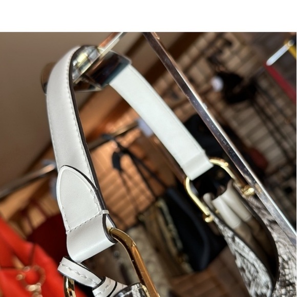 MICHAEL KORS Joan Large Shoulder Hobo Python Print Leather Bag, NWOT - Picture 10 of 15